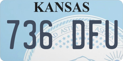 KS license plate 736DFU