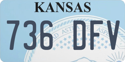 KS license plate 736DFV