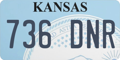 KS license plate 736DNR