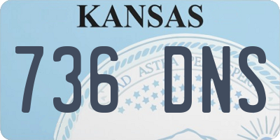 KS license plate 736DNS