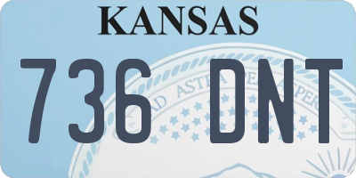 KS license plate 736DNT