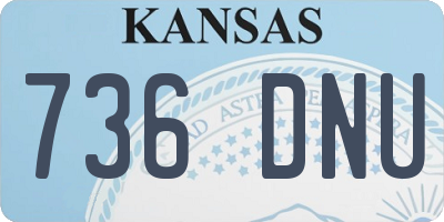 KS license plate 736DNU