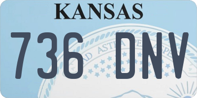 KS license plate 736DNV