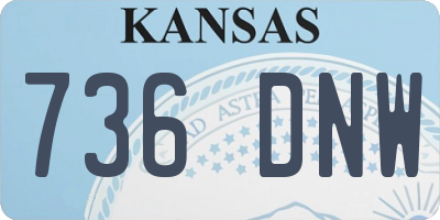 KS license plate 736DNW