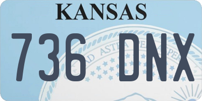 KS license plate 736DNX
