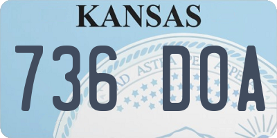 KS license plate 736DOA