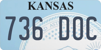 KS license plate 736DOC