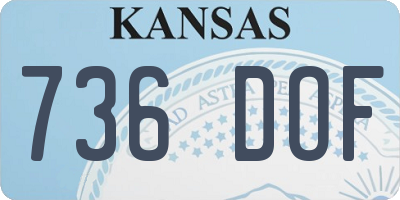 KS license plate 736DOF