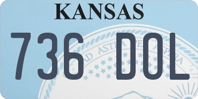 KS license plate 736DOL