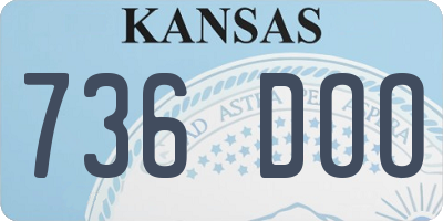 KS license plate 736DOO