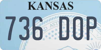 KS license plate 736DOP