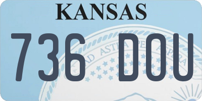 KS license plate 736DOU
