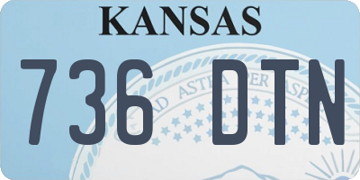 KS license plate 736DTN
