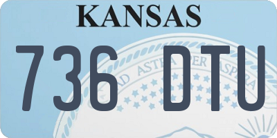KS license plate 736DTU
