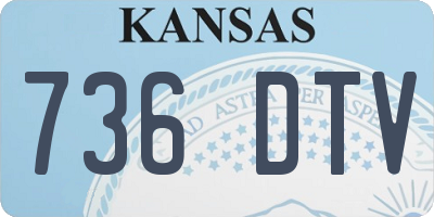 KS license plate 736DTV