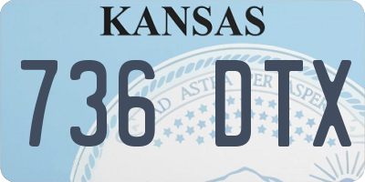 KS license plate 736DTX