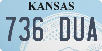 KS license plate 736DUA