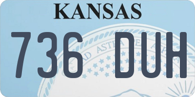 KS license plate 736DUH