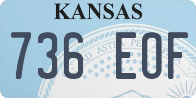 KS license plate 736EOF