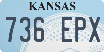 KS license plate 736EPX