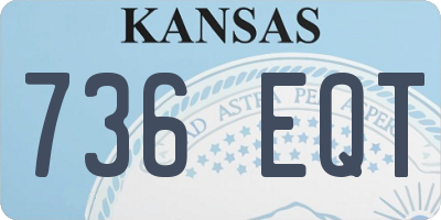KS license plate 736EQT