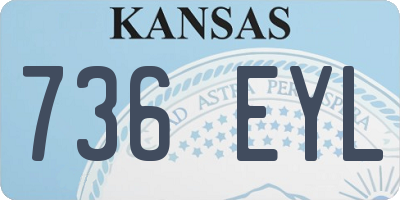 KS license plate 736EYL