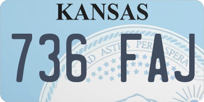 KS license plate 736FAJ