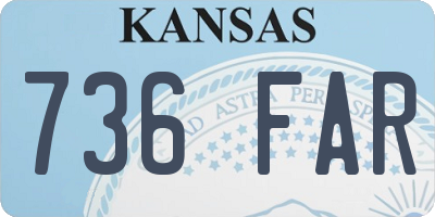 KS license plate 736FAR