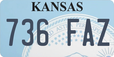 KS license plate 736FAZ