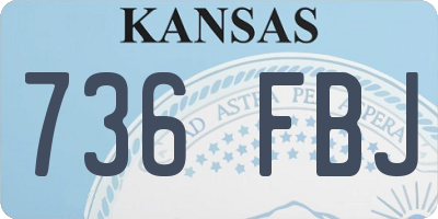 KS license plate 736FBJ