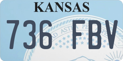 KS license plate 736FBV