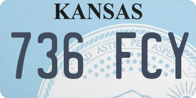KS license plate 736FCY
