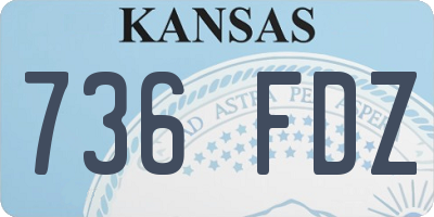 KS license plate 736FDZ