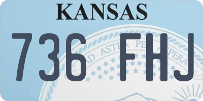 KS license plate 736FHJ
