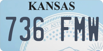 KS license plate 736FMW