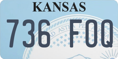 KS license plate 736FOQ
