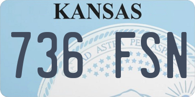 KS license plate 736FSN