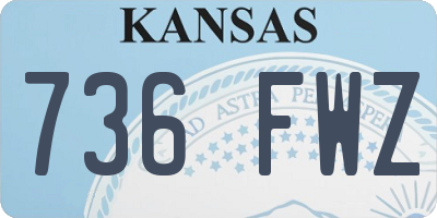 KS license plate 736FWZ