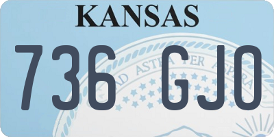 KS license plate 736GJO