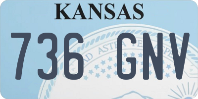 KS license plate 736GNV