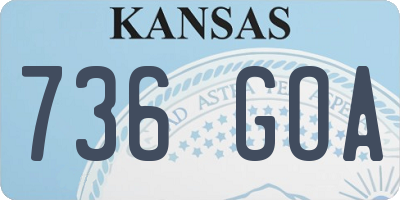 KS license plate 736GOA