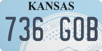 KS license plate 736GOB