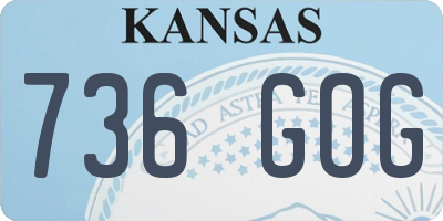 KS license plate 736GOG