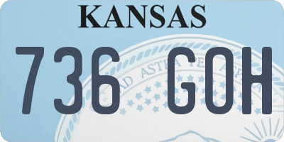 KS license plate 736GOH