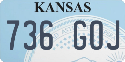 KS license plate 736GOJ
