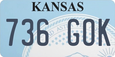 KS license plate 736GOK
