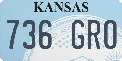 KS license plate 736GRO