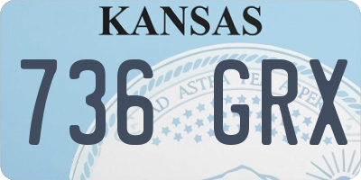 KS license plate 736GRX
