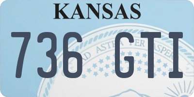 KS license plate 736GTI
