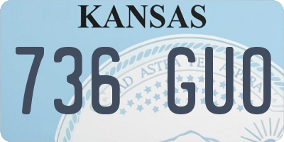 KS license plate 736GUO